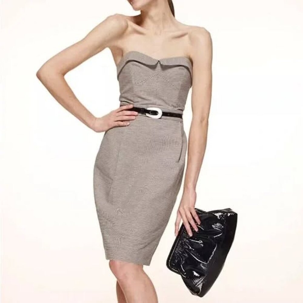 French Connection Strapless Knee Length Dress